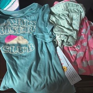 Cat & Jack Blue and Pink Pajama Set Soft Sleepwear